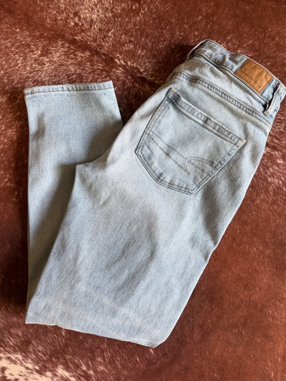 AE size 2 regular, mom straight